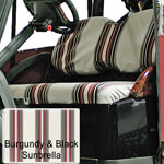 Club Car-EZGO-Yamaha - Red Dot Burgundy Seat Cover